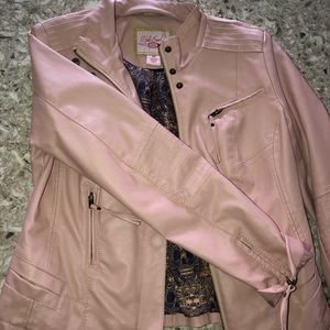 Baby Pink Leather Jacket